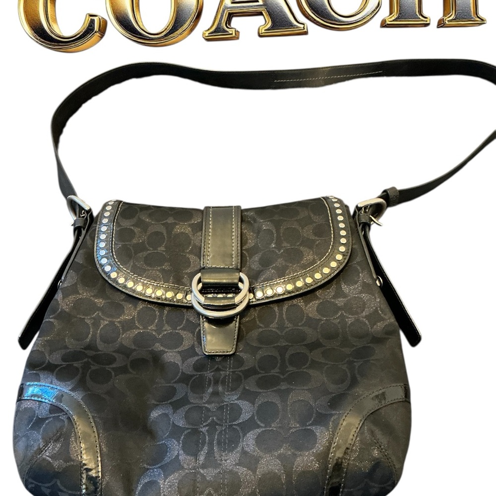 Coach Black and Gray Crossbody Bag